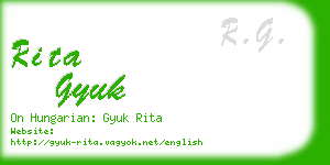 rita gyuk business card